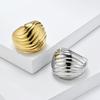 Large Glossy French Titanium Steel Ring for Women's Personality Exaggerated High-end Sense Versatile Stainless Steel Hand Jewelry
