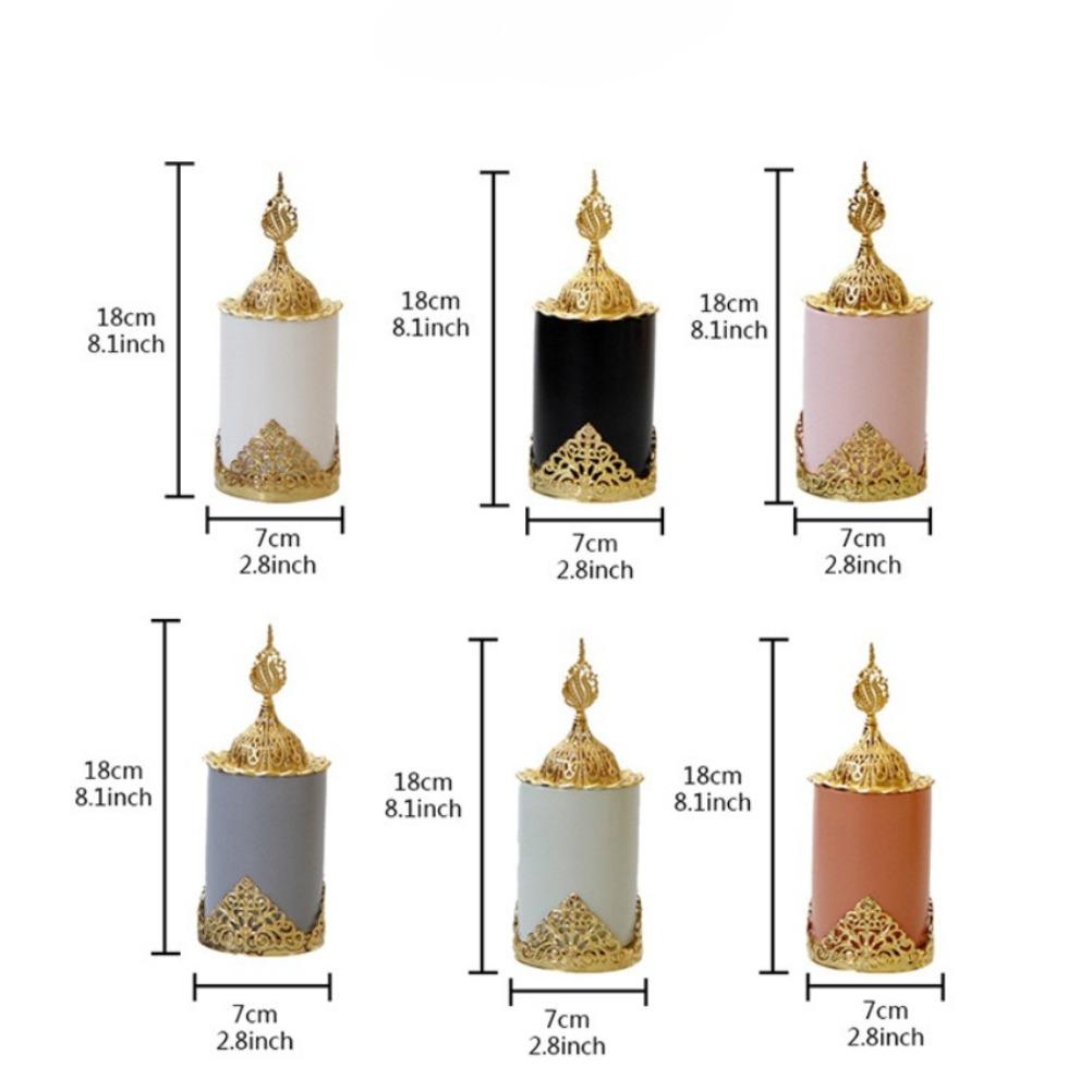 European Metal Ceramic Incense Holder Handheld Incense Burner Gold Gold Pagoda Light Luxury Desktop Decoration Exquisite Gift