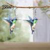 Lady Ear Jewelry 1 Pair Acrylic Colorful Bird Dangle Earrings