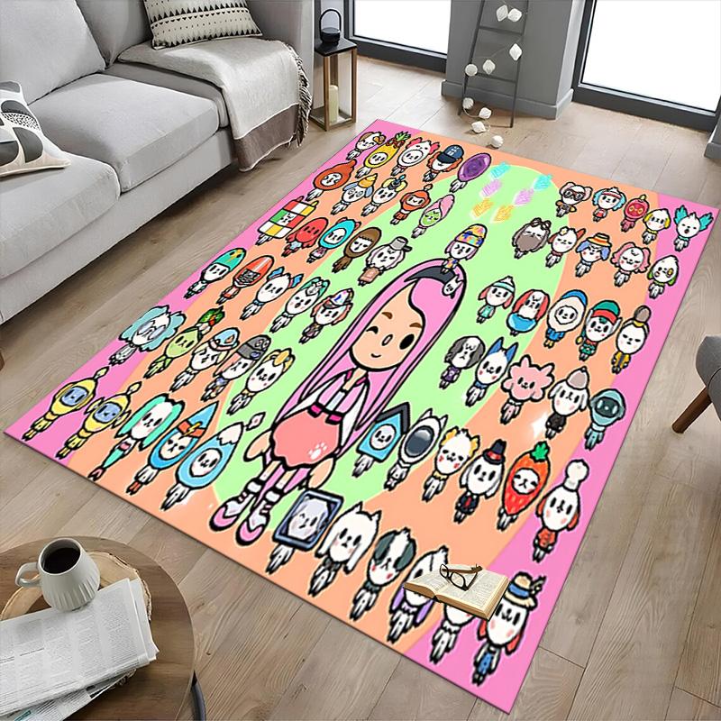 Colorful Character Collection Carpet For Playroom Bedroom Living Room Sofa Home Decorkids Game Area Rug Nonslip Floor Mat