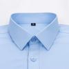 Men Formal Shirt Long Sleeve Office Solid Color Anti-Wrinkle Long Sleeve Shirt Men Casual Fashion Business Office White Shirt