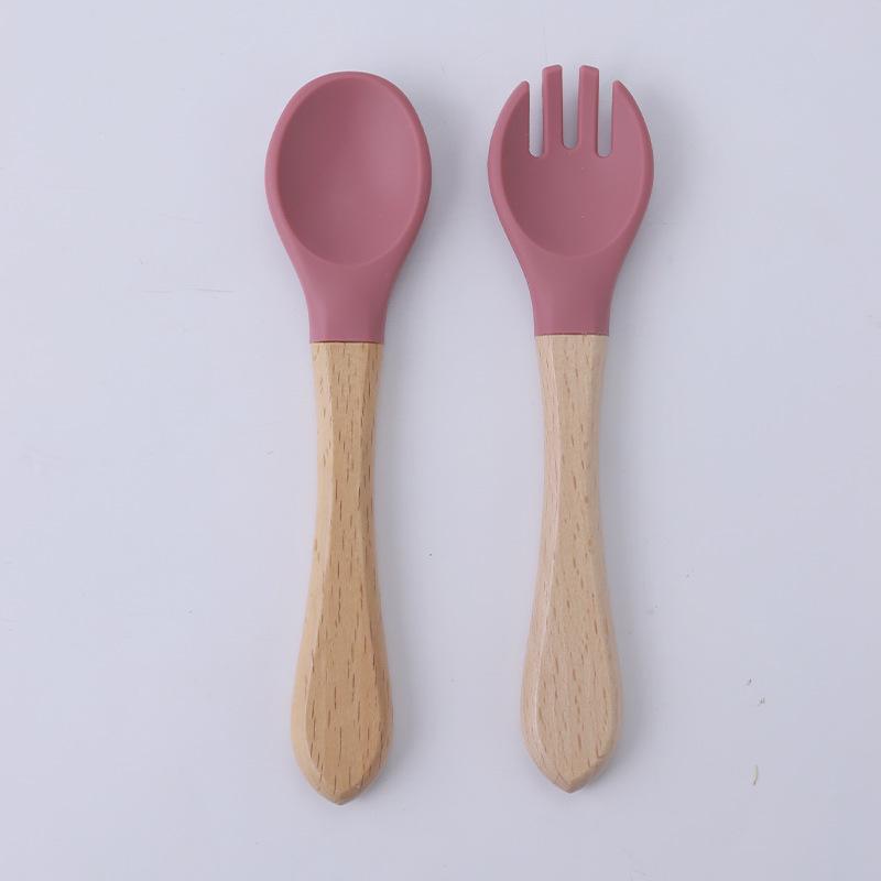 Children's Silicone Divided Plate Set: Food-Grade Tableware with Fork & Spoon for Babies and Toddlers