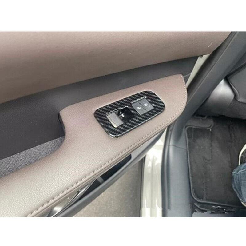 For Lexus RX 2023-2024 Carbon Fiber Window Lock Lift Switch Button Panel Trim