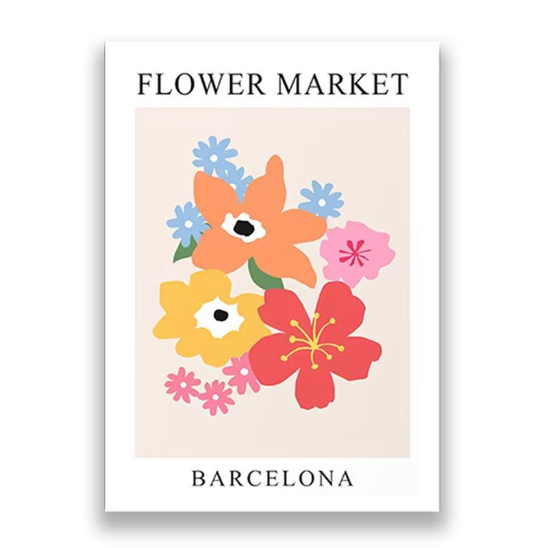 Flower Market Posters Colorful Rose Tulip Wall Art Decor Canvas Painting Nordic Bedroom Interior Aesthetics Picture Decoration
