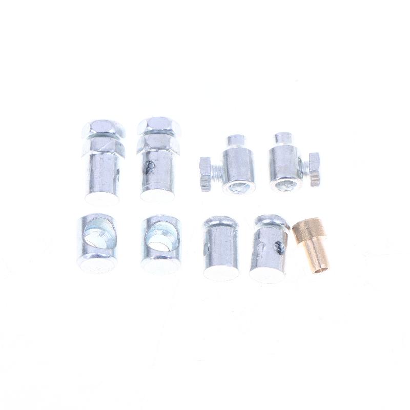 11Pcs/Set Universal Throttle Clutch Cable Repair Kit With Cable Lawnmower Rotovator Parts Solderless Nipple With Sleeve Nut Set