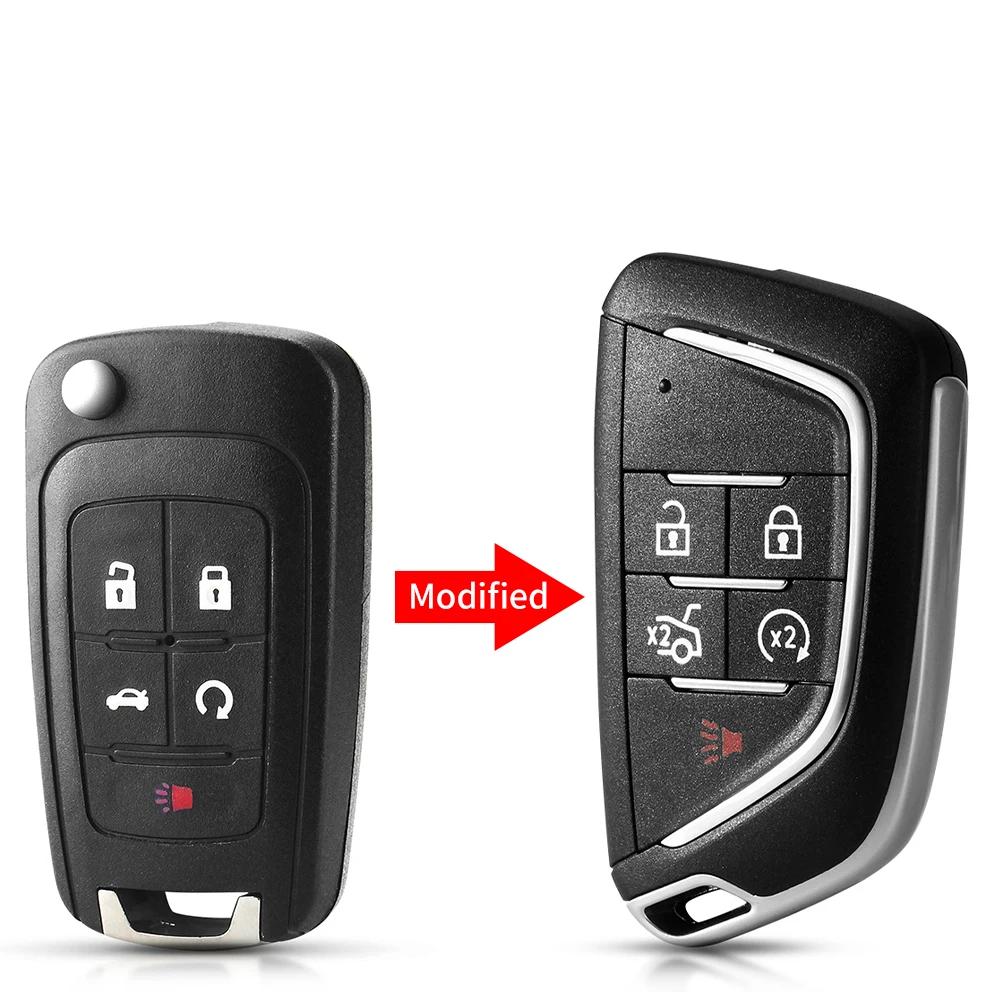 New Modified Flip Remote Key Shell Case 2/3/4/5 Buttons For Chevrolet Cruze Epica Camaro For Opel Vauxhall For Buick