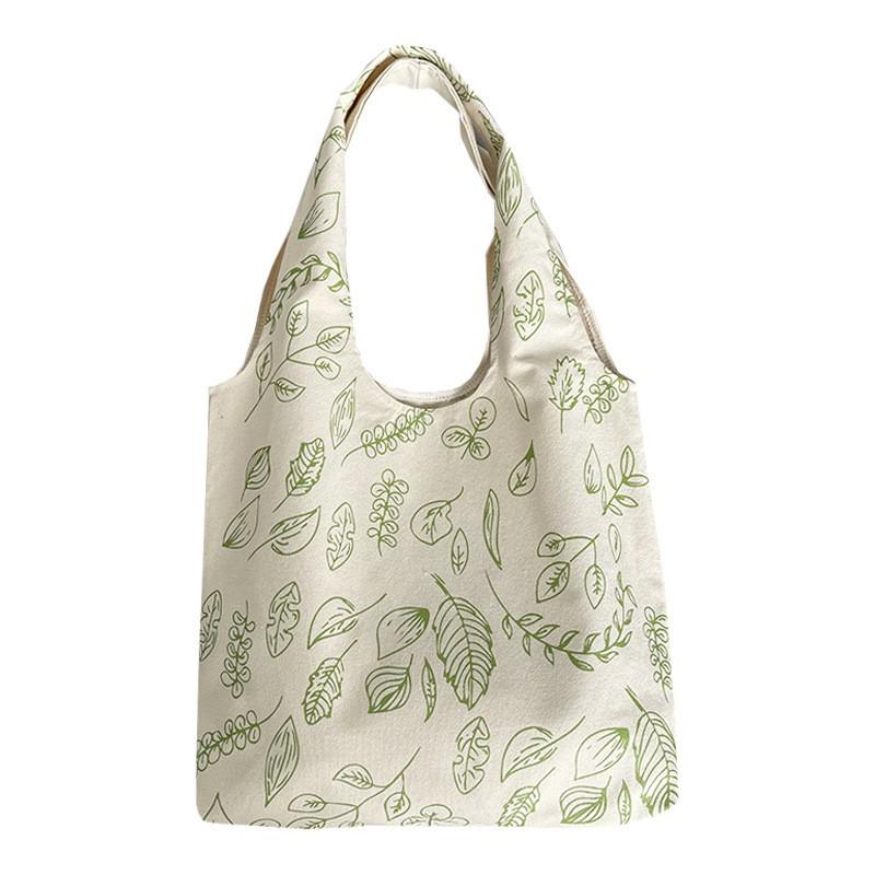 Japanese and Korean Style Canvas Tote Bag - Women's Large Capacity Summer Shoulder Bag for School or Tutoring