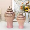 Ceramic Storage Tank with Lid Storage Tank Ceramic Decorations European Style Flower Vase Decoration Storage Tank Decorations
