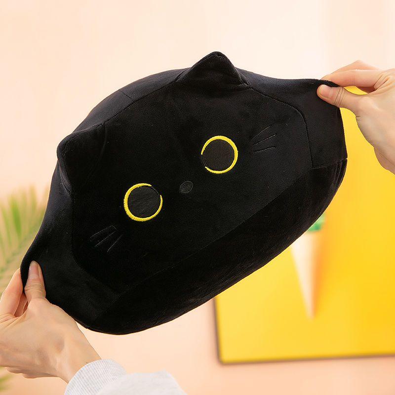 Plush Toys Cute Black Cat-shaped Pillow Boys Girls Cats Dolls Nap Pillow Sleep
