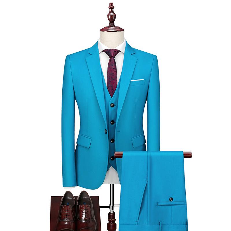 Three-piece Men's Business Casual Suit Wedding Suit Men's Clothing Stylish Suits & Blazers