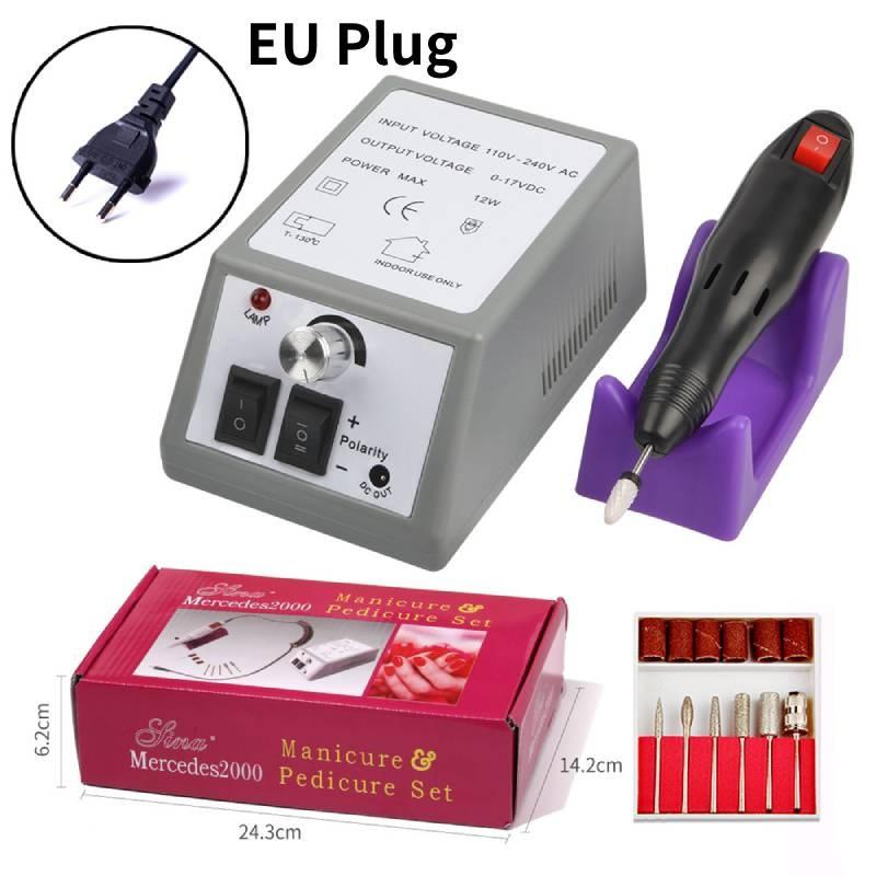 

Nail Professional Electric Art Drill File Manicure Pedicure Polish Machine Tool Gray EU