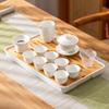 Zhibai Ceramic Kung Fu Tea Set with Dry Tea Tray