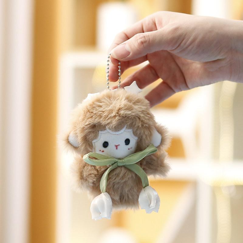 Cute Animal Plush Doll Small Sheep Pendant With Plush Material For Girls Gift And Accessory