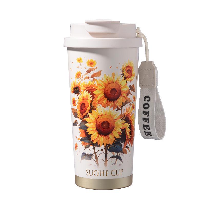 Lily of the Valley High-End Insulated Coffee Travel Mug