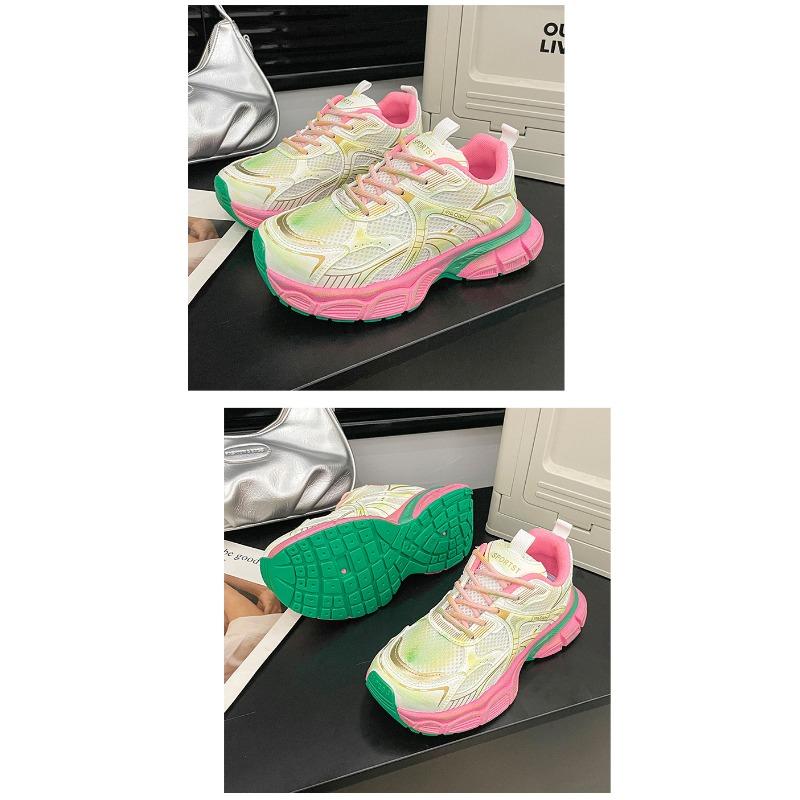 Módní boty na zvýšení výšky, dámské boty ze síťoviny, prodyšné stovky s lehkými ležérními teniskami