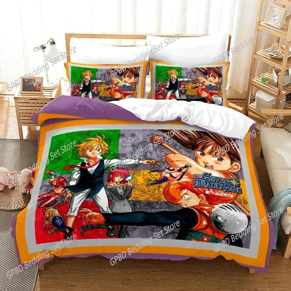 The Seven Deadly Sins 3D NEW Duvet Cover Pillowcase Bedding Set Adult Boy Girl Bedroom Decoration Children Single Double Large
