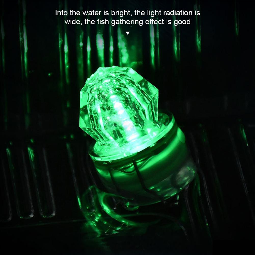 1PC Deep Sea Diamond Night Fishing Led Underwater Fish-Attracting Light Multicolor Fast Fish Aggregating Device