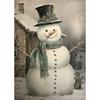 Christmas Tree Wall Art Decor Santa Claus On Swing Posters Prints Snowman Deer Winter Canvas Painting For Festival Decoration