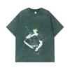 275 GSM Washed T-shirts 100% Cotton Jujutsu Kaisen V10 Maki Print Unisex Heavy Cotton T Shirt