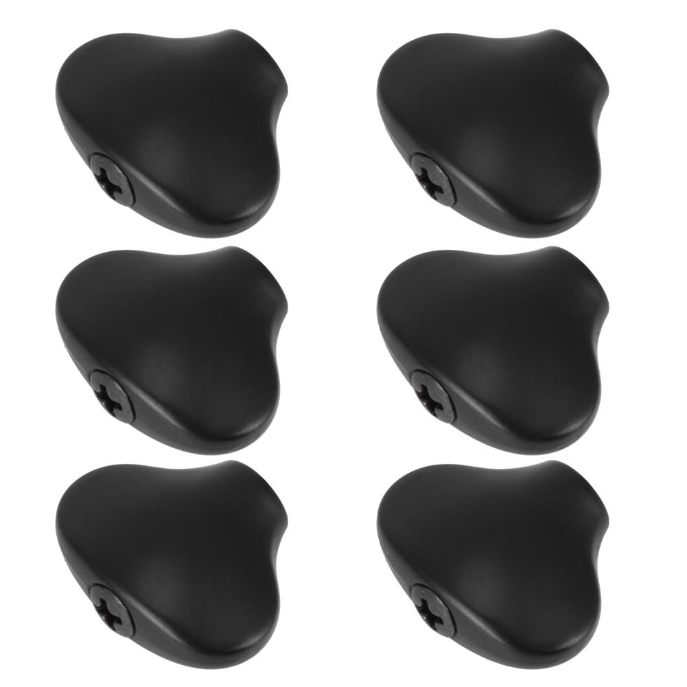 Tuning Peg Cap Ukulele Tuning Knob Handle Small Fish Tail Shape Guitar Shaft BuckleBlack