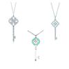 Original Brand Girl Necklace 925 Jewelry Sterling Silver Necklace Ladies Chain Key Short Necklace Pendant