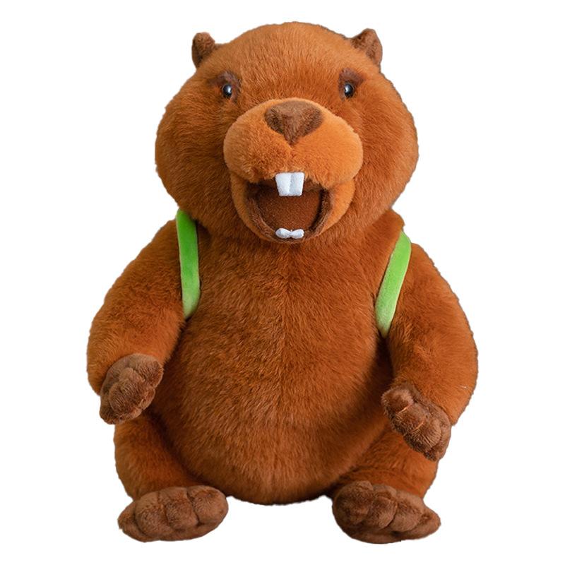 Cute Groundhog Back Turtle Bag Plush Toy Bag Pendant Keychain Doll Children Comfort Doll