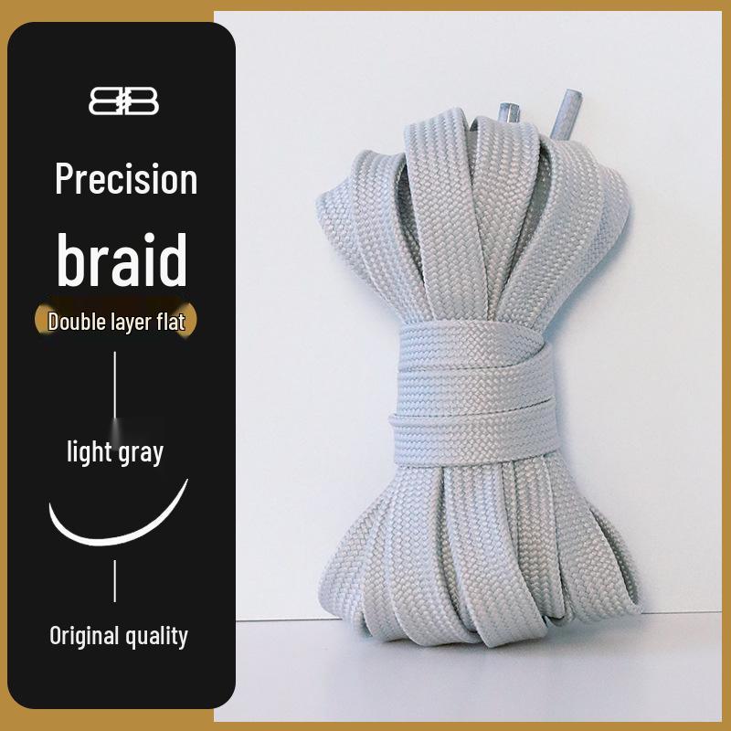 Mångsidiga platta skosnören för män och kvinnor - Original Svart, Vit, Färgglada, Rosa, Grå