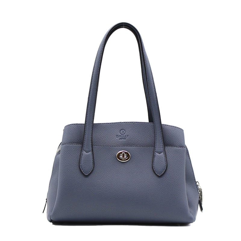 

Linle Women s Shoulder Bag, Tote Bag, Handbag, 2-Way, Large Capacity, Work Bag with Front Pocket, D.KELLY (942 Dark Blue)