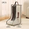 1pc/3pcs Portable Shoes Storage Bags Cover Long Riding Rain Boots Dustproof Organizer Waterproof Travel Zipper Pouch Accessories