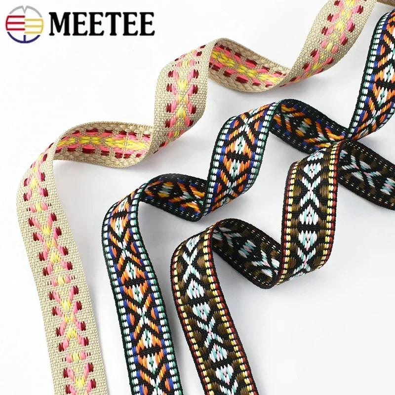 2-20 Meter 20mm Besticktes Jacquard-Band Polyester-Gurtband Spitzenbesatz für Haustierhalsbänder Kleidung DIY Nähzubehör