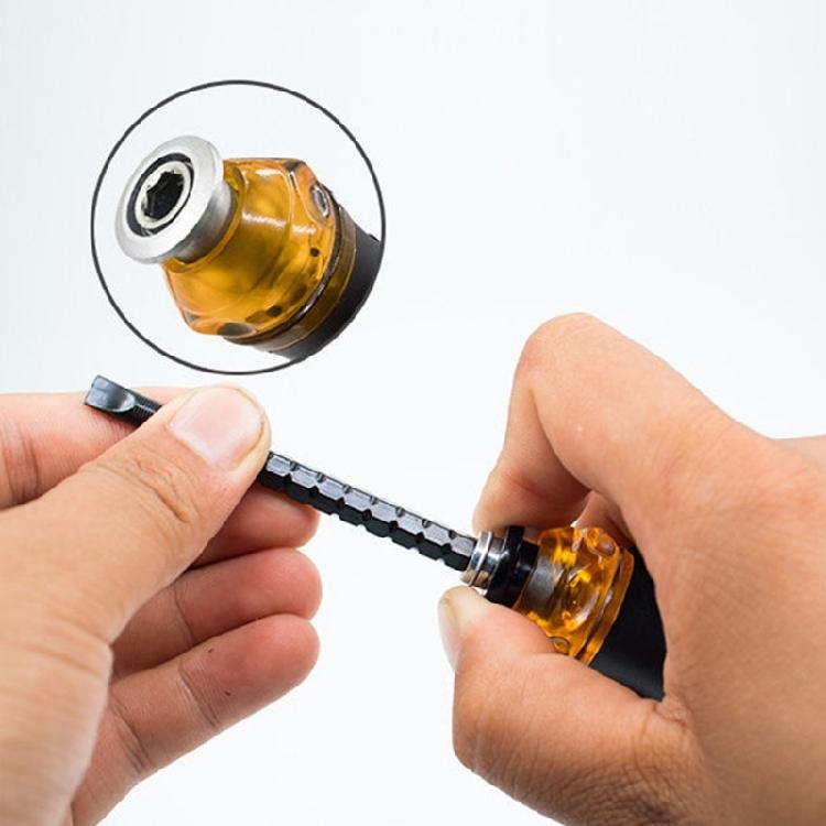 Ratschenschraubendreher T-Typ Antirutsch Stahl Multifunktionales Reparaturwerkzeug Doppelfunktions-Bit Teleskopisches Handwerkzeug