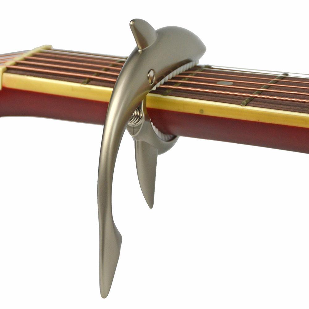 Personalized Shark Zinc Alloy Guitar & Ukulele Capo with Tuner