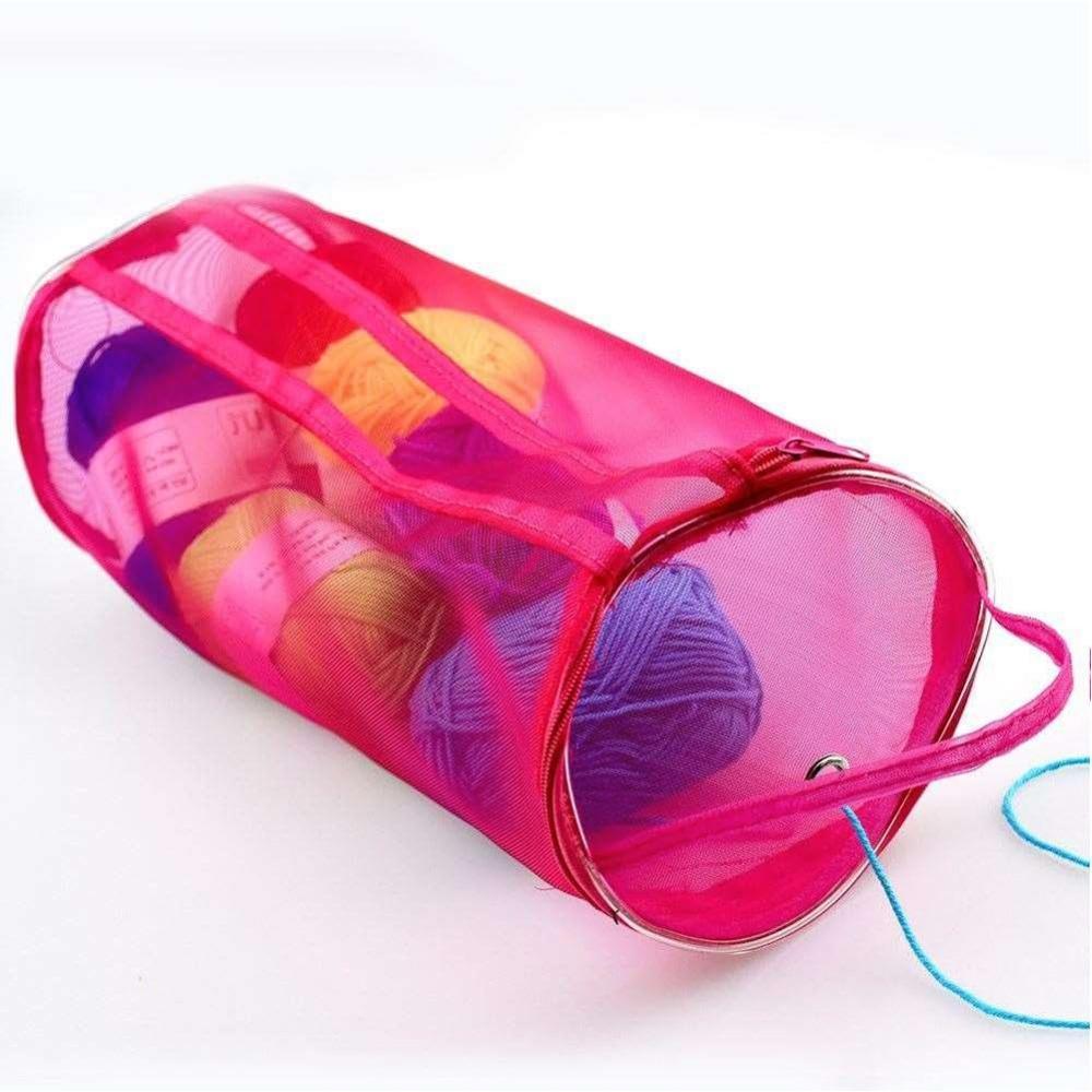 Mesh Yarn Storage Bag Portable Yarn Balls Organizer DIY Knitting Bag