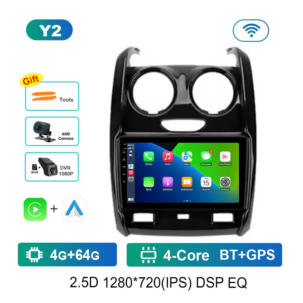 Bluetooth DSP Stereo Car Video Multimedia Player for Renault Duster 2015 - 2020 For LADA Largus 2021 WiFi Android System 4G GPS