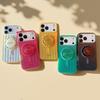 Luxury Candy Color Gradient Suitcase Stripe Case for IPhone 17 16 15 14 13 Pro Max Magnetic Bracket Shockproof Protection Cover