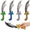 Set of Four Metallic Pirate Swords (one of Each Type) (small Size, Perfect for Home Use, Sharing, Birthday Parties, Etc.) 27.5cm Long X 7cm Wide,
