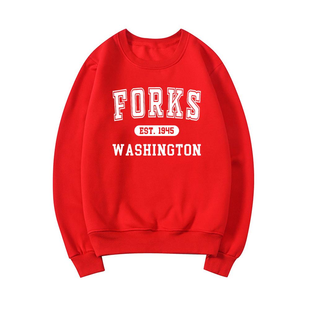 Twilight Sweatshirt Forks Hoodie Team Edward Crewneck Sweatshirts Twilight Inspired Pullover Women Graphic Hoodies Casual Tops S