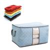 5Pcs Clothing Folding Storage Bag Dustproof Quilt Organizer Non Woven Fabric Large Size Blue