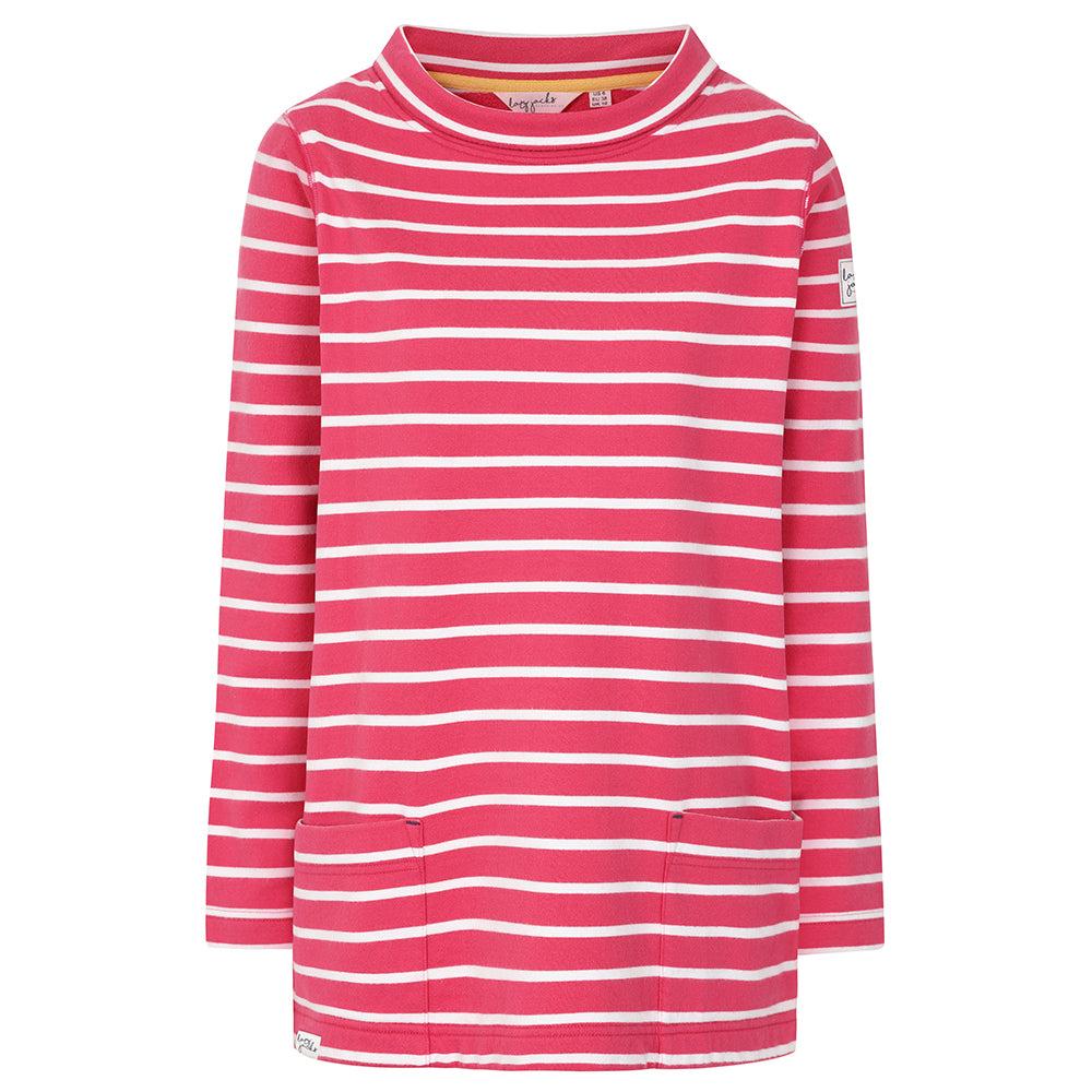 Lazy Jacks Womens/Ladies Striped Roll Neck Sweatshirt