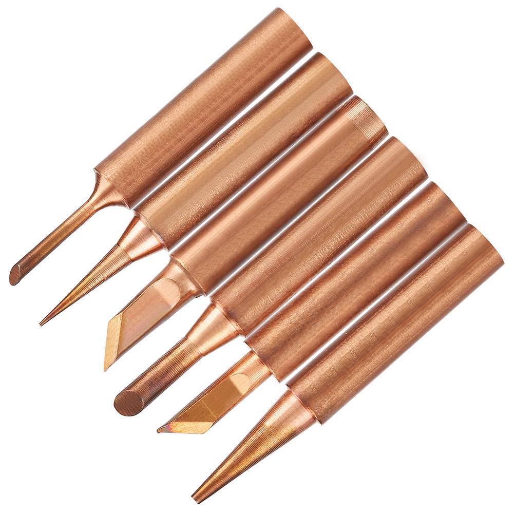 6pcs  Free Copper Iron Solder Tip K SK 1C 3C B I For 936 Soldering Stations