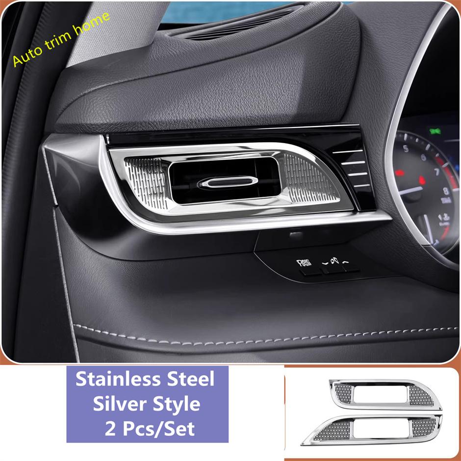 Side Air Conditioning AC Outlet Vent Cover Trims Decoration Protection For Toyota Highlander / Kluger - 2026 Accessories Silver Style