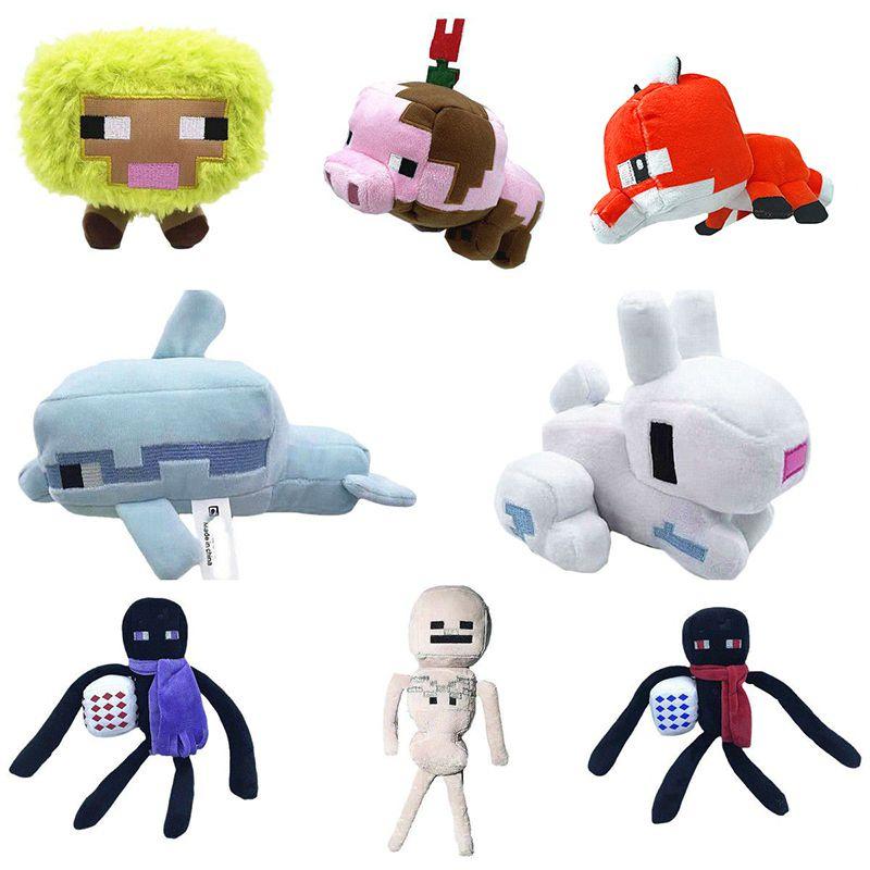 Minecraft Toys Plush Creeper Enderman Pig Bear Stuffed Pixel Doll Aries Zombie