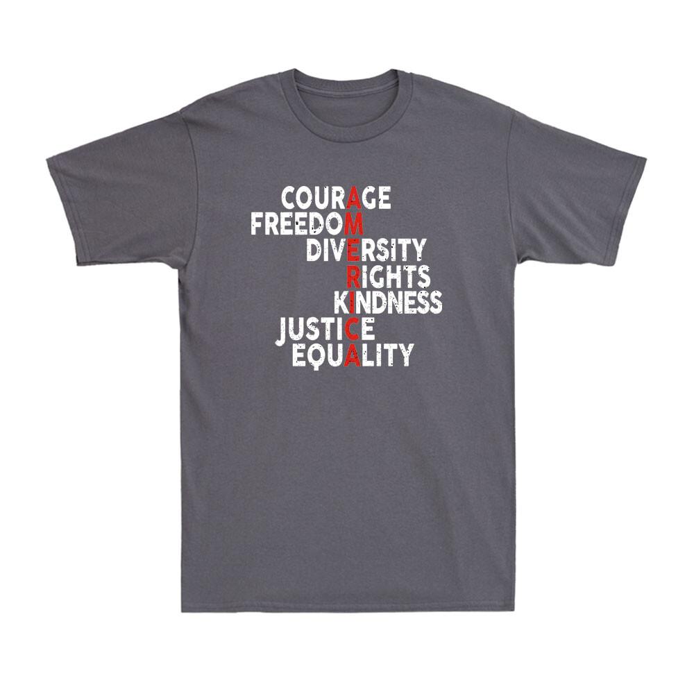 Protest America Equality Courage Freedom Rights Resist Unisexs Tshirt