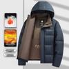Men's Fleece-Lined Graphene Cotton Jacket, Warm Hooded and Cold-Resistant Winter Outerwear