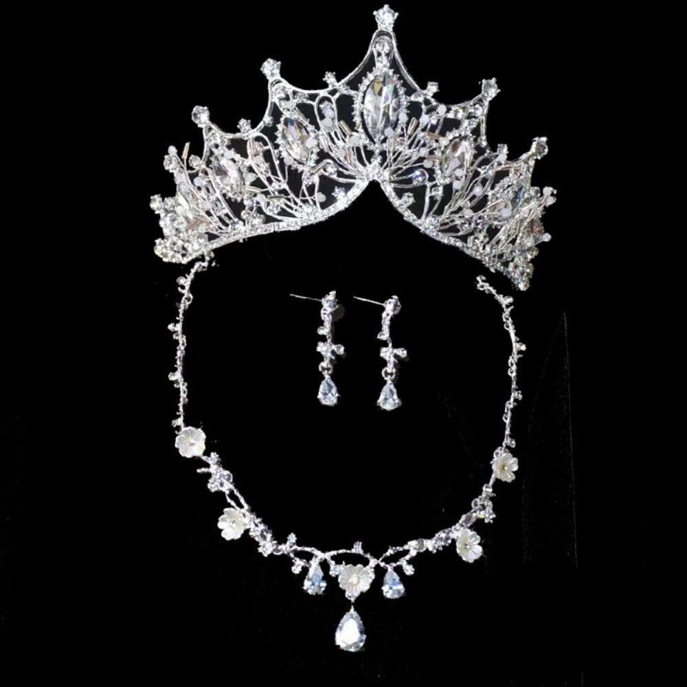 Elegant Princess Crowns Sparkling Rhinestone Diadem Bridal Tiaras  Photoshoot Accessories
