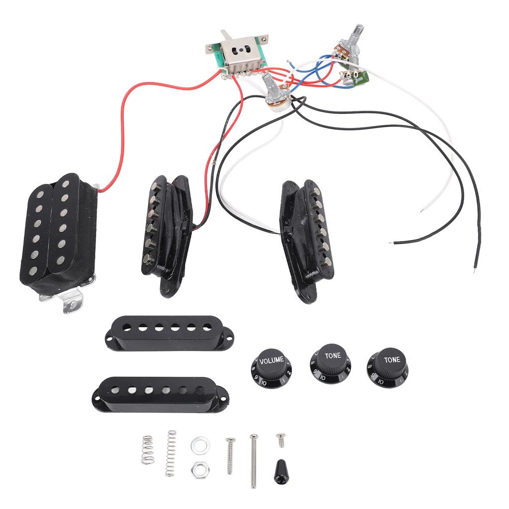 Electric Guitar Pickup with Tone Volume Harness Double Coil Open Style Humbucker Pickup Set