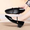 Patent Leather Pointed-toe Mary Jane Shoes, Women's Low-cut Shoes with A Single Buckle, Retro Style, Spring and Summer Single Shoes