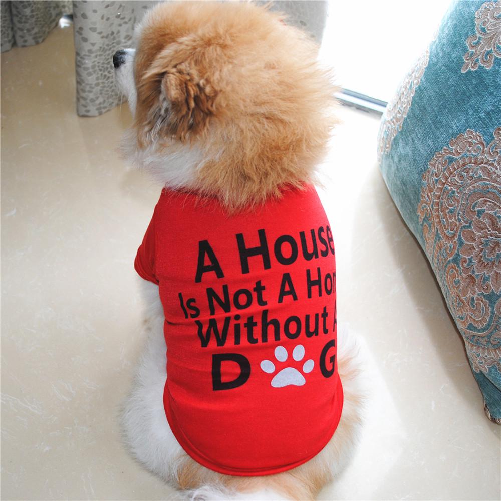 

Best Dog Lover Gifts Cotton Summer Shirt Small Dog Pet Clothes Vest T Shirt червоний