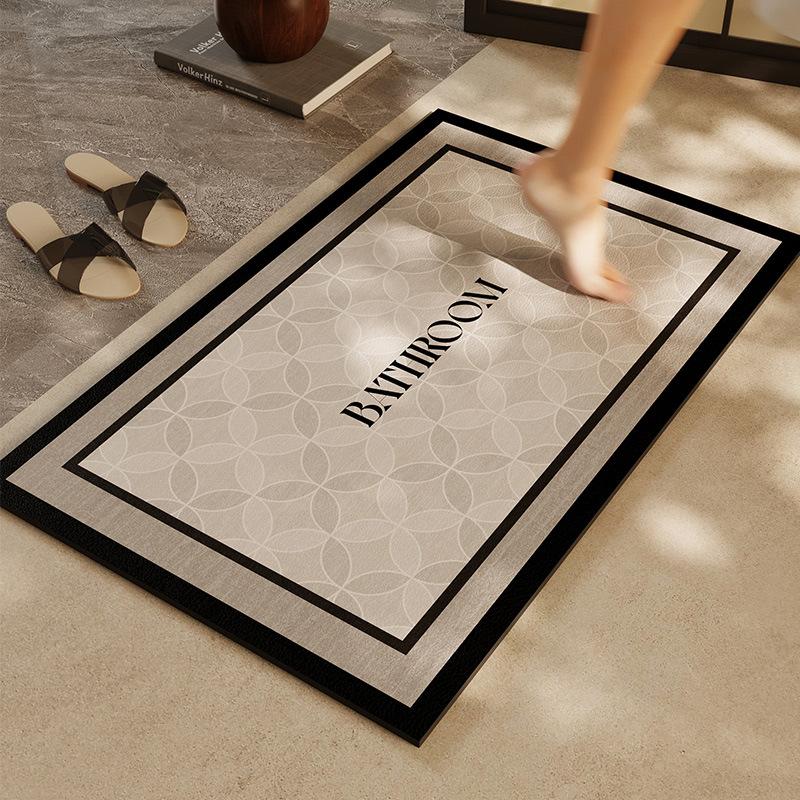 Simple and Light Luxury Bathroom Absorbent Mat Dirty Anti-slip Mat Diatom Mud Mat Toilet Toilet Quick Drying Door Mat