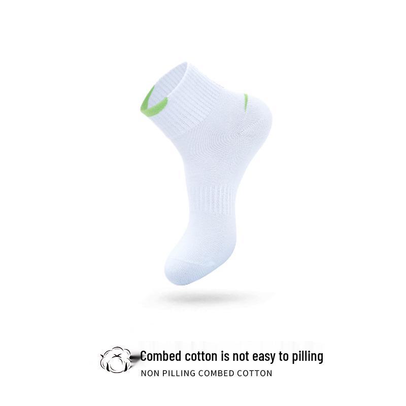 Men's Mid-Calf Socks - Pure Cotton, Sweat-Absorbent, Odor-Resistant, Thick Terry for Autumn/Winter Sports Running.